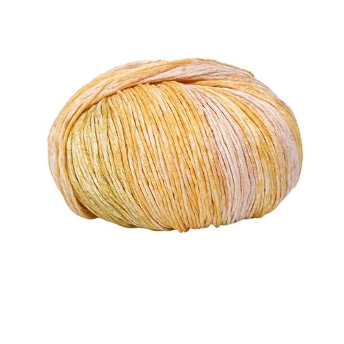 100 g Baumwollgarn for Selberstricken – Segmentfärbung, Wollknäuel aus reiner Baumwolle for Handstrickprojekte(yellow) von LiuliuBull