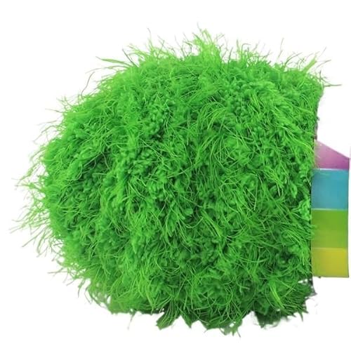 100 g Fancy Coral Fleece-Garn – Langhaar-Nerzwolle for Stricken und Basteln(27BigGreen) von LiuliuBull