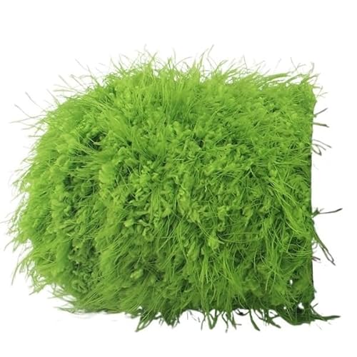 100 g Fancy Coral Fleece-Garn – Langhaar-Nerzwolle for Stricken und Basteln(30GrassGreen) von LiuliuBull