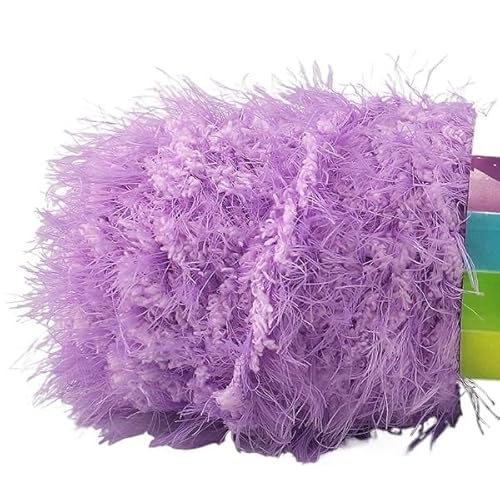 100 g Fancy Coral Fleece-Garn – Langhaar-Nerzwolle for Stricken und Basteln(37lightpurple) von LiuliuBull