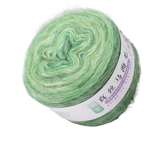 100 g Farbverlaufsgarn aus Seide und Mohairwolle for Selberstricken – perfekt for Pullover, Schals und Taschen(DJ02) von LiuliuBull