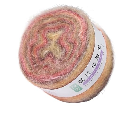 100 g Farbverlaufsgarn aus Seide und Mohairwolle for Selberstricken – perfekt for Pullover, Schals und Taschen(DJ08) von LiuliuBull