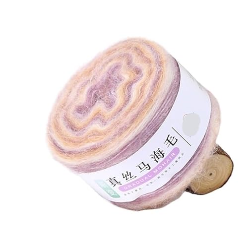 100 g Farbverlaufsgarn aus Seide und Mohairwolle for Selberstricken – perfekt for Pullover, Schals und Taschen(DJ22) von LiuliuBull