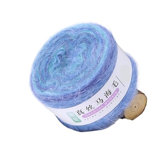 100 g Farbverlaufsgarn aus Seide und Mohairwolle for Selberstricken – perfekt for Pullover, Schals und Taschen(DJ43) von LiuliuBull