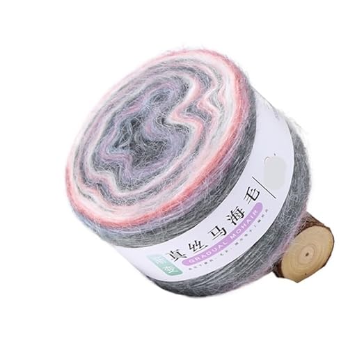 100 g Farbverlaufsgarn aus Seide und Mohairwolle for Selberstricken – perfekt for Pullover, Schals und Taschen(DJ47) von LiuliuBull