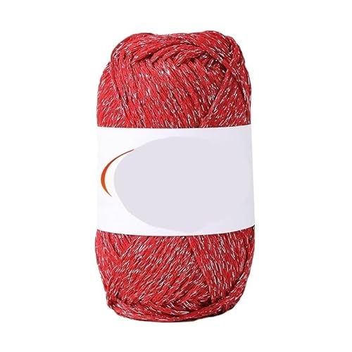 100 g Flash Silver Hollow Cotton, 1,5 mm, runder Strang, DIY, handgewebte Wollknäueltasche, grob gewebtes Garn for Basteln(01color) von LiuliuBull
