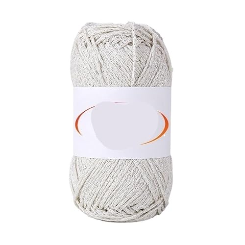 100 g Flash Silver Hollow Cotton, 1,5 mm, runder Strang, DIY, handgewebte Wollknäueltasche, grob gewebtes Garn for Basteln(020color) von LiuliuBull