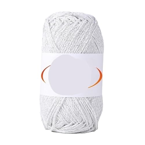 100 g Flash Silver Hollow Cotton, 1,5 mm, runder Strang, DIY, handgewebte Wollknäueltasche, grob gewebtes Garn for Basteln(06color) von LiuliuBull
