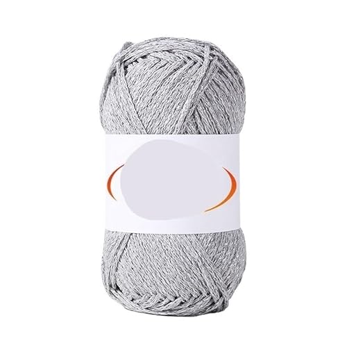 100 g Flash Silver Hollow Cotton, 1,5 mm, runder Strang, DIY, handgewebte Wollknäueltasche, grob gewebtes Garn for Basteln(09color) von LiuliuBull