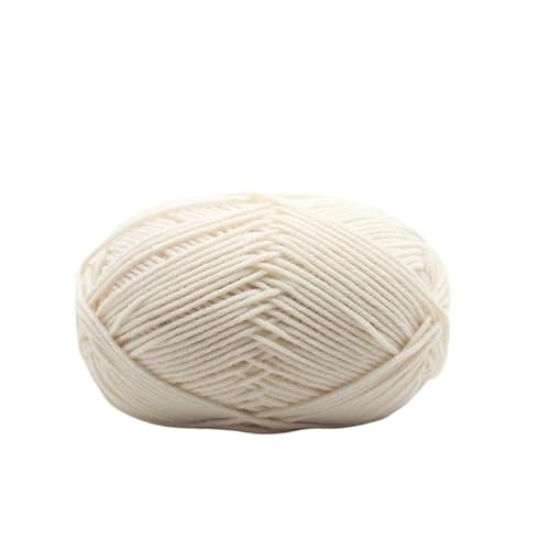 100 g Milchbaumwollgarn – 4 Stränge gekämmtes Baumwollgarn for DIY-Handweb- und Bastelprojekte(Beige) von LiuliuBull