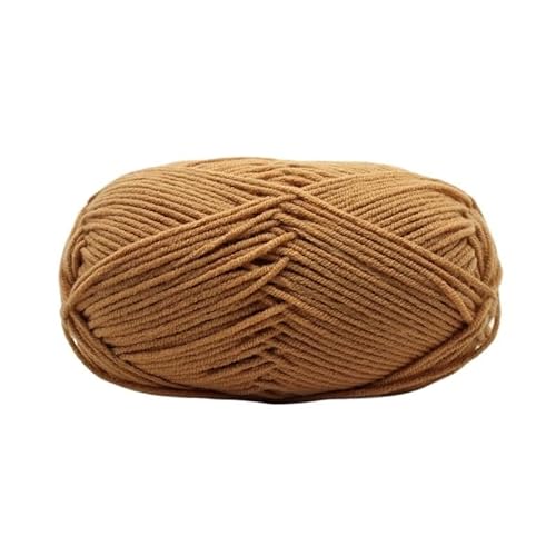 100 g Milchbaumwollgarn – 4 Stränge gekämmtes Baumwollgarn for DIY-Handweb- und Bastelprojekte(Brown) von LiuliuBull