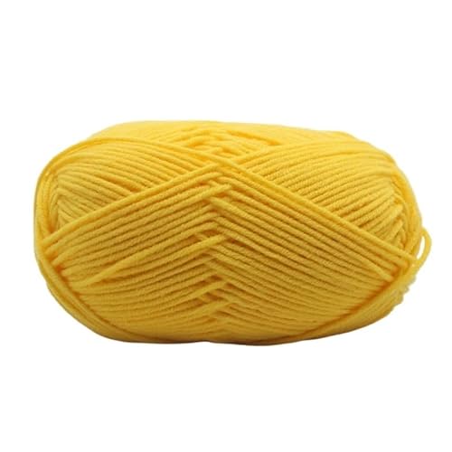100 g Milchbaumwollgarn – 4 Stränge gekämmtes Baumwollgarn for DIY-Handweb- und Bastelprojekte(Chickenyellow) von LiuliuBull