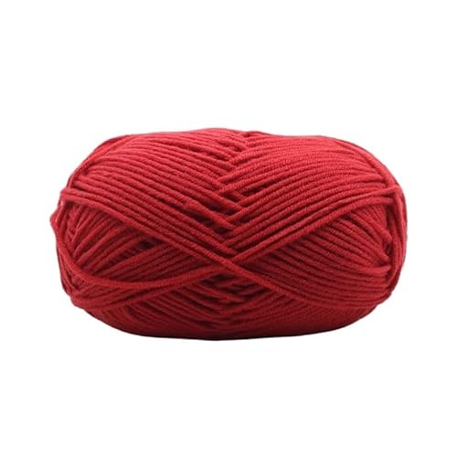100 g Milchbaumwollgarn – 4 Stränge gekämmtes Baumwollgarn for DIY-Handweb- und Bastelprojekte(Crimson) von LiuliuBull