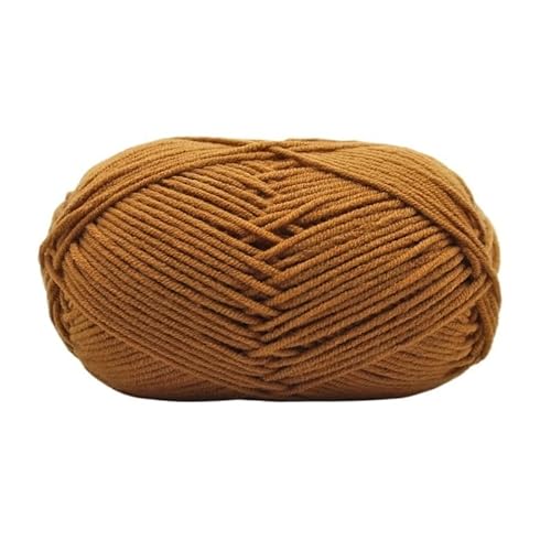 100 g Milchbaumwollgarn – 4 Stränge gekämmtes Baumwollgarn for DIY-Handweb- und Bastelprojekte(Darkbrown) von LiuliuBull