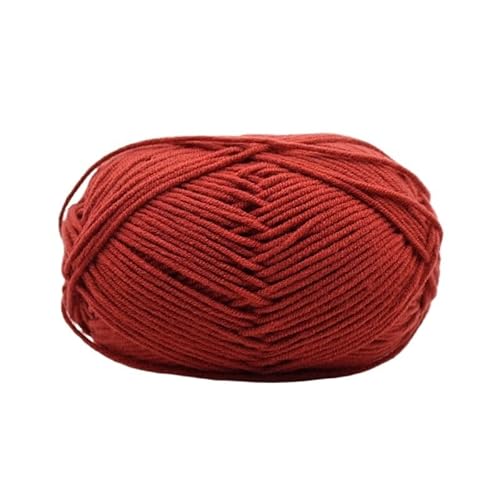 100 g Milchbaumwollgarn – 4 Stränge gekämmtes Baumwollgarn for DIY-Handweb- und Bastelprojekte(LightRomanred) von LiuliuBull