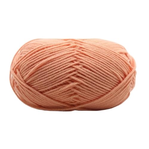 100 g Milchbaumwollgarn – 4 Stränge gekämmtes Baumwollgarn for DIY-Handweb- und Bastelprojekte(Lightorange) von LiuliuBull