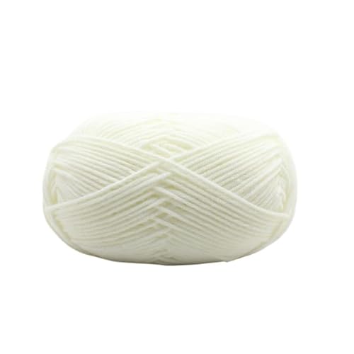 100 g Milchbaumwollgarn – 4 Stränge gekämmtes Baumwollgarn for DIY-Handweb- und Bastelprojekte(Milkywhite) von LiuliuBull