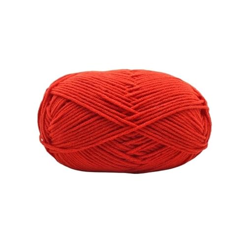 100 g Milchbaumwollgarn – 4 Stränge gekämmtes Baumwollgarn for DIY-Handweb- und Bastelprojekte(Vermilion) von LiuliuBull