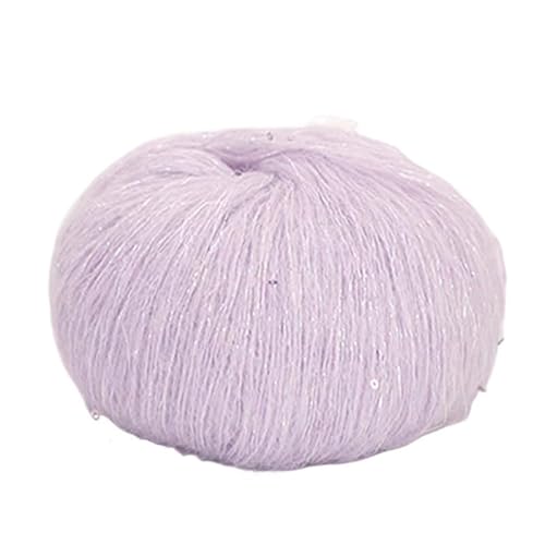 100 g Mohair-Garn for handgewebte Schals – weicher, heller Seiden-Wollfaden for Stricken und Häkeln(Lightpurple) von LiuliuBull