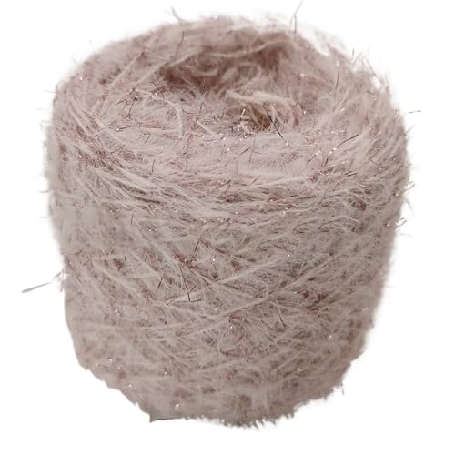 100 g Nachahmung Nerzwollgarn – Zirkuswolle aus Seide in Gold und Silber for die Herstellung von Schals, Mützen und Mänteln(Lotusrootcolor) von LiuliuBull