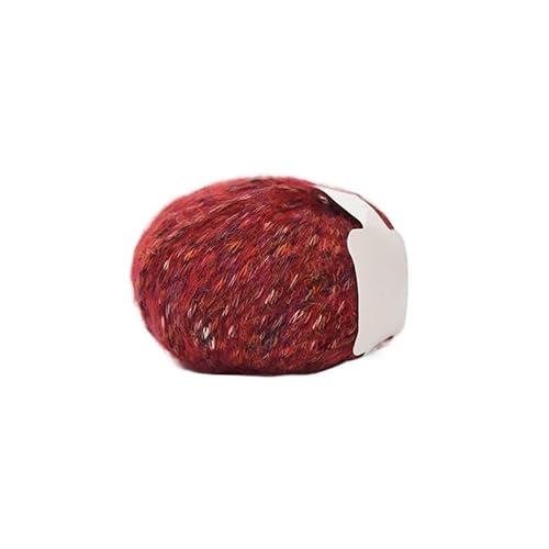 100 g ausgefallenes gesprühtes Garn – grobe Wolle for Handstricken von DIY-Schals und Pullovern, handgemischte Farbsegmente(04FlameRed) von LiuliuBull