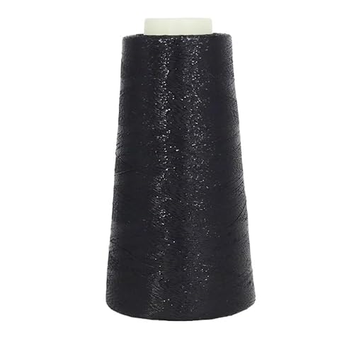 100 g gefärbtes, ultrafeines, doppelseitiges Nähgarn in Gold und Silber – hochfestes Polyester for Bastel- und Heimnähprojekte(.Black) von LiuliuBull