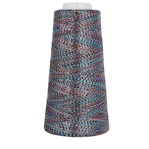 100 g gefärbtes, ultrafeines, doppelseitiges Nähgarn in Gold und Silber – hochfestes Polyester for Bastel- und Heimnähprojekte(Blacksilvercolor) von LiuliuBull