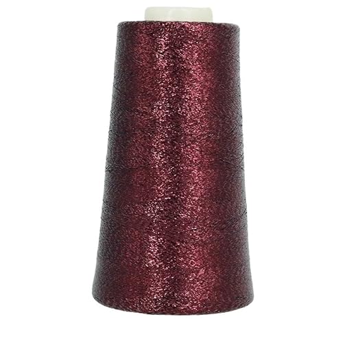 100 g gefärbtes, ultrafeines, doppelseitiges Nähgarn in Gold und Silber – hochfestes Polyester for Bastel- und Heimnähprojekte(Crimson) von LiuliuBull
