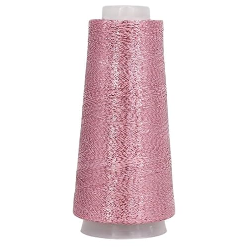 100 g gefärbtes, ultrafeines, doppelseitiges Nähgarn in Gold und Silber – hochfestes Polyester for Bastel- und Heimnähprojekte(Darkpink) von LiuliuBull