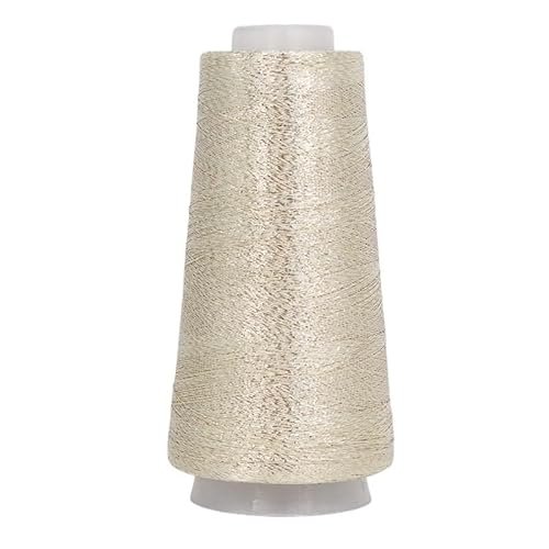 100 g gefärbtes, ultrafeines, doppelseitiges Nähgarn in Gold und Silber – hochfestes Polyester for Bastel- und Heimnähprojekte(LightGold) von LiuliuBull