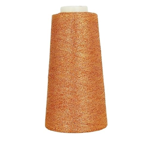 100 g gefärbtes, ultrafeines, doppelseitiges Nähgarn in Gold und Silber – hochfestes Polyester for Bastel- und Heimnähprojekte(Orange) von LiuliuBull