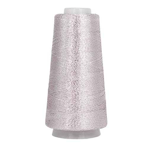 100 g gefärbtes, ultrafeines, doppelseitiges Nähgarn in Gold und Silber – hochfestes Polyester for Bastel- und Heimnähprojekte(PinkSilver) von LiuliuBull