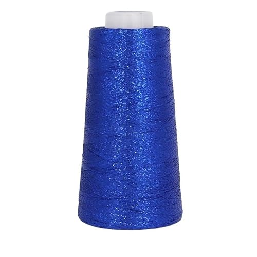 100 g gefärbtes, ultrafeines, doppelseitiges Nähgarn in Gold und Silber – hochfestes Polyester for Bastel- und Heimnähprojekte(SapphireBlue) von LiuliuBull