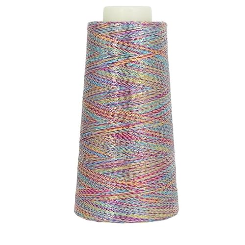 100 g gefärbtes, ultrafeines, doppelseitiges Nähgarn in Gold und Silber – hochfestes Polyester for Bastel- und Heimnähprojekte(Shallowtricolor) von LiuliuBull