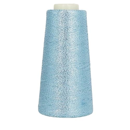 100 g gefärbtes, ultrafeines, doppelseitiges Nähgarn in Gold und Silber – hochfestes Polyester for Bastel- und Heimnähprojekte(Sky Blue) von LiuliuBull