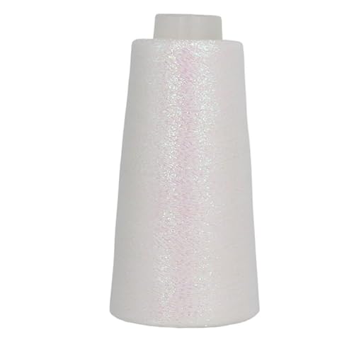 100 g gefärbtes, ultrafeines, doppelseitiges Nähgarn in Gold und Silber – hochfestes Polyester for Bastel- und Heimnähprojekte(WhiteFlash) von LiuliuBull