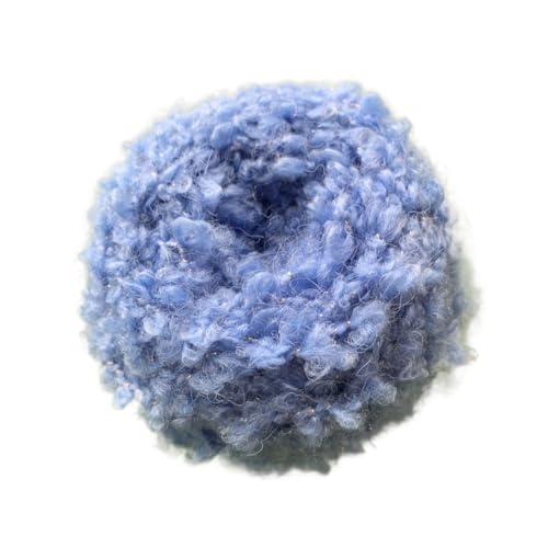 100 g goldfarbener Seidenwoll-Schlingenfaden for Heimwerkerarbeiten, Pullover, Schals und Taschen – hochwertiges, handgemischtes Garn(Dark Blue) von LiuliuBull