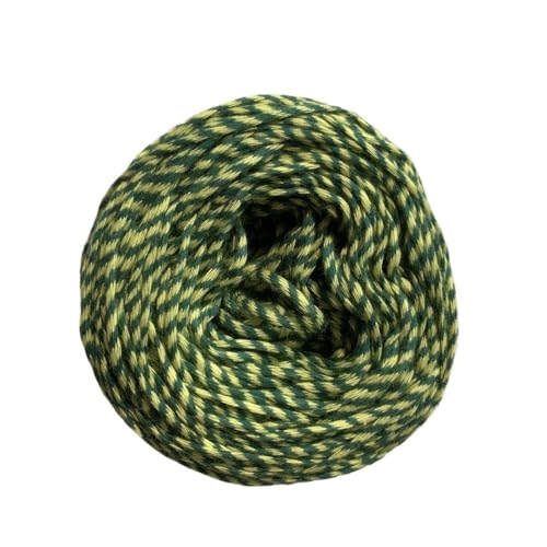 100 g handgestricktes farbiges Baumwollgarn – perfekt for selbstgemachtes Stricken, Häkeln, Mützen, Pullover und Schals(GrassGreen) von LiuliuBull