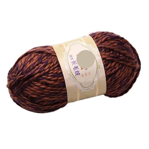100 g mehrfädiges Baumwollgarn for Schals, Mützen, Stirnbänder und Mäntel – grobe Wollmischung(Brown) von LiuliuBull