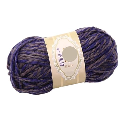 100 g mehrfädiges Baumwollgarn for Schals, Mützen, Stirnbänder und Mäntel – grobe Wollmischung(Lila) von LiuliuBull