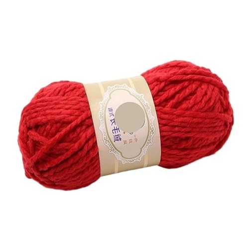 100 g mehrfädiges Baumwollgarn for Schals, Mützen, Stirnbänder und Mäntel – grobe Wollmischung(Rot) von LiuliuBull