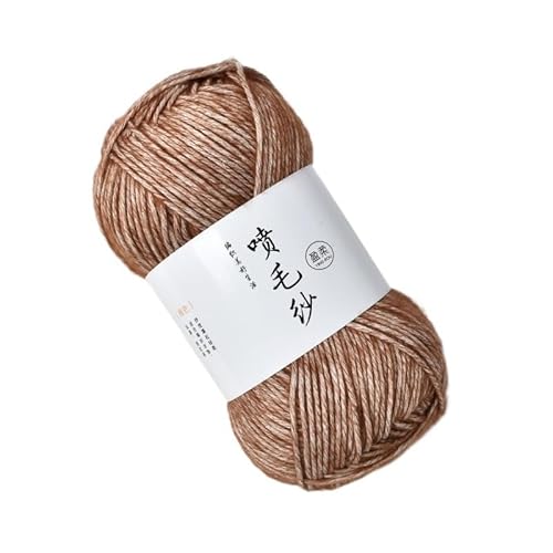 100 g mitteldickes Acryl-Baumwollgarn – handgewebter Wollknäuel for Häkeln und Basteln for DIY-Schals(Brown) von LiuliuBull
