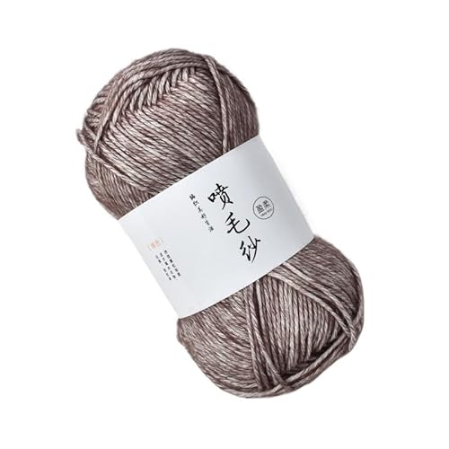 100 g mitteldickes Acryl-Baumwollgarn – handgewebter Wollknäuel for Häkeln und Basteln for DIY-Schals(Brown1) von LiuliuBull