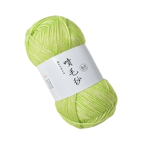 100 g mitteldickes Acryl-Baumwollgarn – handgewebter Wollknäuel for Häkeln und Basteln for DIY-Schals(BudGreen) von LiuliuBull