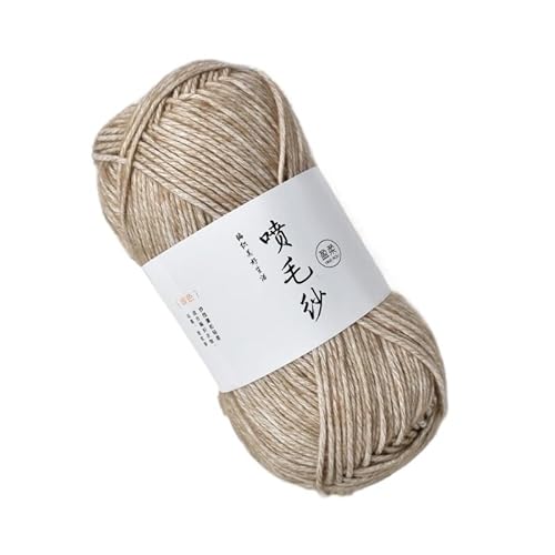 100 g mitteldickes Acryl-Baumwollgarn – handgewebter Wollknäuel for Häkeln und Basteln for DIY-Schals(Coffeeyellow) von LiuliuBull