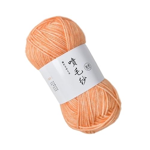 100 g mitteldickes Acryl-Baumwollgarn – handgewebter Wollknäuel for Häkeln und Basteln for DIY-Schals(LightOrange) von LiuliuBull