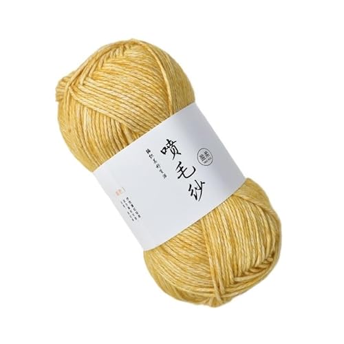 100 g mitteldickes Acryl-Baumwollgarn – handgewebter Wollknäuel for Häkeln und Basteln for DIY-Schals(LightTurmeric) von LiuliuBull