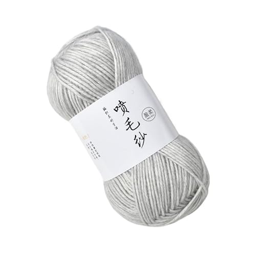 100 g mitteldickes Acryl-Baumwollgarn – handgewebter Wollknäuel for Häkeln und Basteln for DIY-Schals(Lightgray) von LiuliuBull