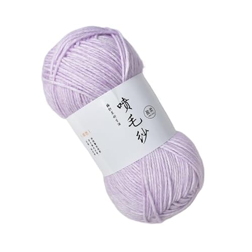 100 g mitteldickes Acryl-Baumwollgarn – handgewebter Wollknäuel for Häkeln und Basteln for DIY-Schals(Lightpurple) von LiuliuBull