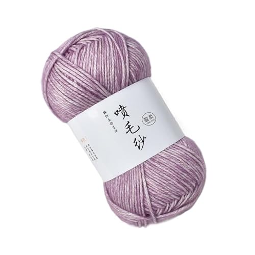 100 g mitteldickes Acryl-Baumwollgarn – handgewebter Wollknäuel for Häkeln und Basteln for DIY-Schals(Lila) von LiuliuBull